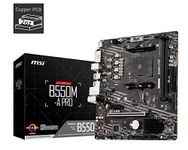 MSI B550M-A PRO ProSeries Motherboard (Support 3rd Gen AMD Ryzen, AM4, DDR4, PCIe 4.0, SATA 6Gb/s, M.2, USB 3.2 Gen 1, DVI/HDMI, Micro-ATX),Black