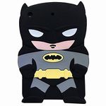 iPad Mini Case，Phenix-Color 3D Cute Soft Silicone [Drop Proof,Shock Proof,Anti Slip] Cartoon Gel Rubber Back Cover Case for iPad Mini 1 2 3 (Batman)