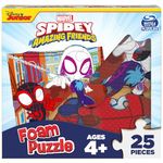 Marvel, 25-Piece Jigsaw Foam Squishy Puzzle Go Spidey! Disney Junior Spidey and his Amazing Friends Show, for Kids Ages 4 and up