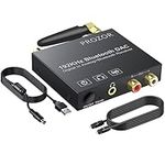 PROZOR 192kHz Bluetooth DAC Converter with ON/OFF Button Digital Optical Coaxial to Analog L/R RCA 3.5mm Audio Adapter Digital to Analog Audio Converter for Blu-ray DVD PS3/4 HDTV