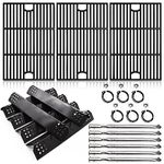 Adviace Grill Replacement Parts for Nexgrill 6 Burner 720-0896B, 720-0896, 720-0896E, 720-0896C, 730-0896, 17 Inches Cast Iron Grill Grates, Heat Plates Shields Tents, Burner Tubes and Grill Ignitors.