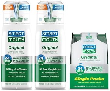 SmartMouth Original Activated 2-Pack Mouthwash & Single Packs, Travel Mouthwash, Fresh Mint