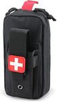 Tactical MOLLE Medical Pouch, Rip-Away EMT First Aid Pouch IFAK Trauma Kit Everyday Carry Survival Bag Include Cross Patch