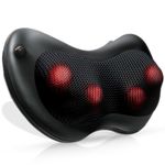 Dr Physio USA Electric Shiatsu Cushion for Full Body Neck Massager Machine (Black)