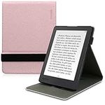 kwmobile Cover Compatible with Kobo Aura H2O Edition 2 - Case with Strap + Stand - Rose Gold