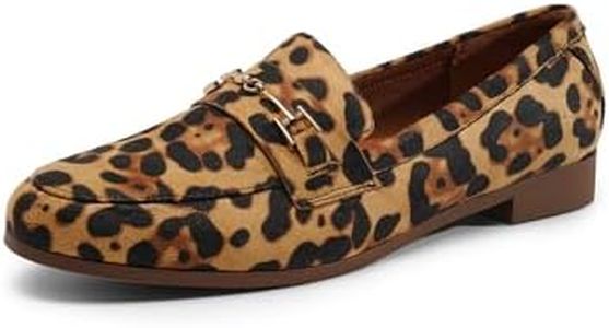 DREAM PAIRS Women's Loafers Penny Loafers Fashion Comfortable Flats Dressy Shoes,Size 10,Leopard-Suede,SDLS2312W