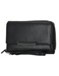 Mundi Big Fat Wallet Womens RFID Blocking Clutch Organizer with Wristlet, Black II (Removable Wrist Strap), L, Rfid Wallet