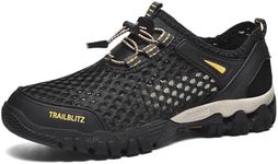 TRAILBLITZ Water Shoes Mens Aqua Beach Swim Shoes for Swimming Pool,Black 8.5