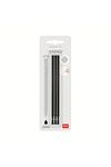 Legami Refill for Erasable Gel Pen, Set of 3 Refills, 13 cm Height, Black Thermosensitive Ink, 0.7 mm Tip