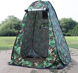 WOWCASE 1-2 Person Large Space Pop Up Shower Privacy Shelter Tent with 3 Windows, Outdoor Portable Dressing Room, Privacy Shower Tents for Camping Beach Isolation Fishing (Camouflage, 1.5x1.5x1.9m)