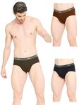 VIP Fresh Men's Breathable Cotton Mesh Briefs - Assorted Colours - Pack of 3 (85Cm)