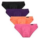 Avidlove Low Rise Briefs for Men 4 Pack Sexy Mens Underwear Bikini Briefs Microfiber Thong Bikini Underwear