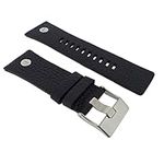 Diesel watch strap, replacement band LB-DZ7313, spare strap DZ 7313, watch strap in leather, 28 mm black