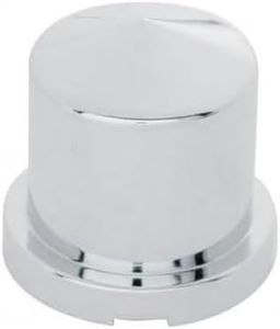 United Pacific 10090P 15/16" X 1-1/2" Chrome Plastic Pointed Nut Covers - Push-On (10 Pack)
