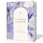 BIROYAL A4 Wedding Planner Book Organizer with 430 Pcs Stickers, 140 Pages Personalised Wedding Planning for Bride & Groom, Spiral-Bound Rigid Cover with Metal Corner, Best Engagement Gifts