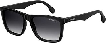 Carrera CA5041/S 0807/9O 56M Black/Dark Grey Gradient Rectangular Sunglasses For Men For Women + BUNDLE with Designer iWear Eyewear Kit