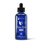 kin+Kind Organic Ear Cleaner for Dogs - Made in The USA - Easy to Use & Mess-Free Dog Ear Drops for Wax, Odor, & Itchy Dog Ears w/Witch Hazel, Tea Tree Oil, & Aloe Vera - Ear Wash for Dogs (4 fl oz)