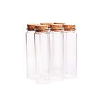 Danmu Art 6Pcs 100ml 37x120mm Glass Jars Vials Test Tube with Cork Stoppers Mini Glass Bottles Glass Storage Preserving Jars