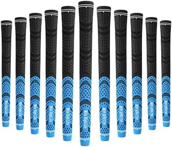 Mile High Life Golf Grips - 13 Pack Jumbo Size, Soft Rubber All-Weather Golf Club Grips - High Performance, Traction & Comfort - Blue Golf Grip for Men & Women (Set of 13)
