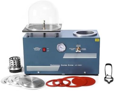 lakimi Vacuum Investing Casting Machine 2L - Vacuum Machine with 3 CFM Pump & Bell Jar for Jewelry Casting Molds Processing CM01 110V，LK-CM01