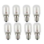 LXcom E12 Base Refrigerator Light Bulb Freezer Light Bulbs Appliance Lamp Refrigerator Bulbs 10W 110V Warm White Kitchen Aid Light Bulb, 8 Pack