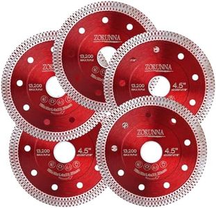 5Pcs Diamond Saw Blades, 4-1/2" Tile Grinder Cutting Blade for Angle Grinder Tile, Super Thin Indestructible Disc for Grinder for Cutting Porcelain Ceramic Granite Marble Tile.