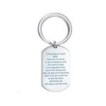 Paramedic’s Prayer Keychain Necklace EMT Gift Paramedic Gift Emergency Medical Technician Gift Christian Religious Jewelry (Keychain)