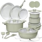 CAROTE 25pcs Ceramic Cookware Set, 