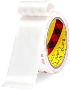 2in X 9.85ft Double Sided Tape Heavy Duty, Removable Mounting Tape for Wall, White Sticky Foam Tape, Picture Hanging Strips & Poster Hanger, Waterproof Adhesive Strips, Carpet Tape & Rug Gripper