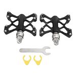 Dilwe K5 bicycle quick release pedals, 14mm, CNC aluminum + chrome-molybdenum steel, bicycle storage pedals for racing bicycle folding bicycles, 1 pair/set(Black (boxed)) Bicycles and spare parts