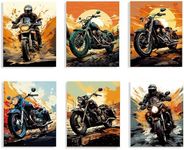 Motorcycle Posters Wall Art Print,Motorcycles Wall Art Decor Prints ,Man Cave Gift Ideas, Workshop Decor, Gifts for Motorcycle Riders,Dirtbike Stuff Motocross Gifts for Dirt Bike Lovers (8"x10"x6 pcs,