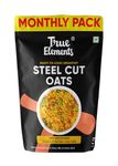 True Elements Steel Cut Oats 1.5kg - Oats | Healthy Source of Protein | Diet Food | 100% Wholegrain | Cereal for Breakfast