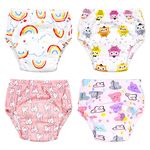 Max Shape Potty Training Pants Girls 2T,3T,4T,Toddler Training Underwear for Baby Girls 4 Pack White 2T