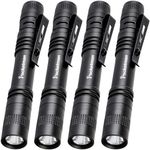 POCKETMAN 4 Pack 1000LM R3 LED Penlight Flashlight Tactical Torch with Clip(13.3 cm, Battery not Include)