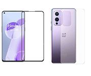 SHOPPIZY Full Screen Gorilla Tempered Glass and Plan Back Screen Guard For Oneplus 9RT 5G (Combo Pack)