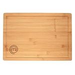 MasterChef Bamboo Chopping Board Wood Butchers Block 39cm x 27cm x 3cm (18" x 10.5" x 1") Thick, Heavy Duty XL Wooden Cutting Surface with Deep Juice Groove, Food Safe & Eco-Friendly