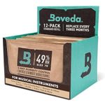 Boveda 49% Two-Way Humidity Control Replacement Packs for Boveda Starter Kits for Music – 12 Pack – Moisture Absorbers for Instrument Cases – Humidifier Packs – Individually Wrapped Hydration Packets