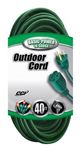 Coleman Cable 2356 16/3 Vinyl Landscape Outdoor Extension Cord, Green, 40 Foot