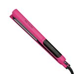 REVLON Straightening And Curling Ceramic Flat Iron, 1 Inch,Pink