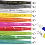 Personalized Lanyards Custom Neck Straps with Logo/Photo/Text/Name for Office Company School Event - 1 PCS