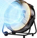 SUNGDOGIN 36 Inch High Velocity Heavy Duty Metal Drum Fan,21800 CFM Industrial Floor Fan With 360°Adjustable Tilt,Outdoor Standing Fan with 3 Speed,Electric Fan For Commercial,Factory,Basement(Yellow)