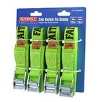 Faithfull FAITDCAMSET4 Set of 4 Cam Buckle Tie Downs 5M Long x 25mm Wide