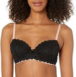 Freya Women's Offbeat Underwire Padded Half Cup Bra, Black, 34FF