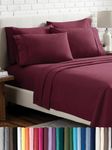 Queen Sheet Set - 6 Piece Set - Hotel Luxury Bed Sheets - Ultra Soft - Deep Pockets - Easy Fit - Cooling & Breathable Sheets - No Wrinkles - Cozy - Burgundy - Queen Sheets - 6 PC