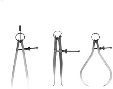 PEC Tools 12inch Spring Caliper Set, Quick Nut, Drafting Ruler Tool, Suitable for Woodworking, Metalworking, and Geometric Drawing，Made in USA