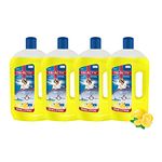 Tri-Activ Disinfectant Floor Cleaner |Double Strong | Half Cap Only | 10X Cleaning with 99.9% germ kill | Citrus Fragrance - Pack of 4 (1000ml x 4 units)