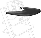 Stokke Tray, Black - Designed Exclusively for Tripp Trapp Chair + Tripp Trapp Baby Set - Convenient to Use and Clean - Made with BPA-Free Plastic - Suitable for Toddlers 6-36 Months