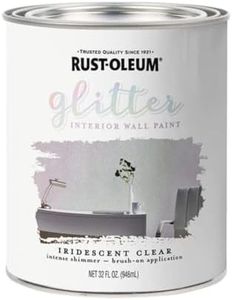 Rust-Oleum 323860 Glitter Interior Wall Paint, 28 Fl Oz (Pack of 1), Iridescent