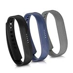 kwmobile TPU Watch Strap Compatible with Fitbit Flex 2 - Set of 3 Fitness Tracker Replacement Bands