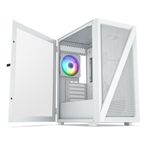 Vetroo M05 White Compact Computer Case Micro ATX Mini ITX Type-C Ready Lucency 4mm Tempered Glass Mesh Panel Pre-Installed Rear 120mm Addressable RGB Fan 240mm Radiator Support